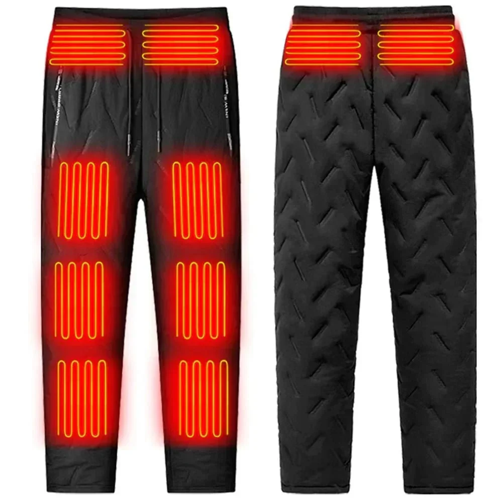 Heated Cold Weather Golf Pants with Electric Heaters and Fleece Lining for Motorcycle Hunting