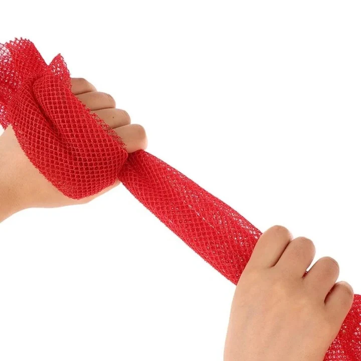Stretchable nylon wash cloth for shower use