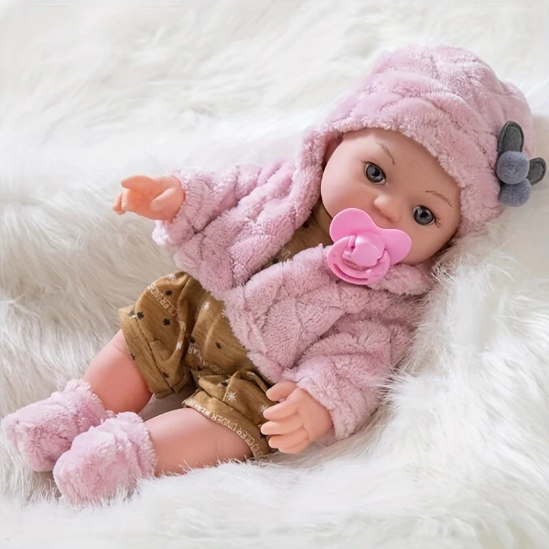 Realistic Silicone Baby Doll - 12-Inch Soft Toy for Kids