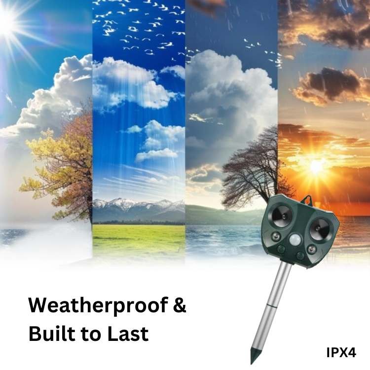 Ultrasonic Bird & Pest Defender installed outdoors