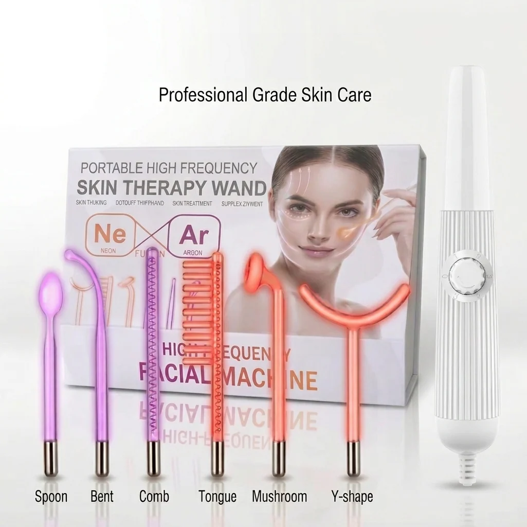 NuDerma Professional High-Frequency Facial Device for Skin Rejuvenation