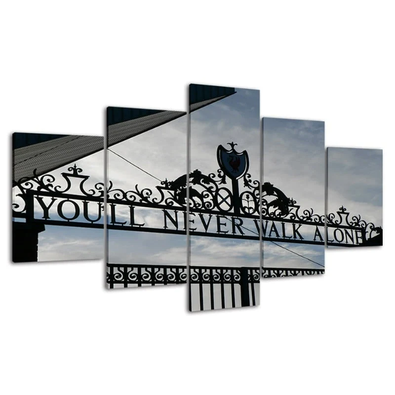 Canvas Wall Art Modern Abstract 5 Piece Split Panel Set with Gallery Wrapped Edges for Large Decor