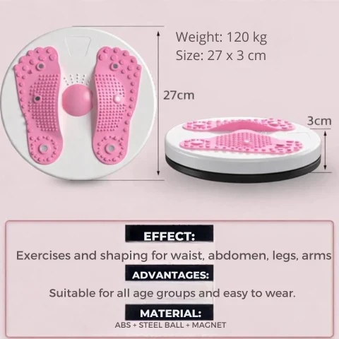 Twist Board Workout Twist Disc Circular Design Textured Foot Pads - Image 3