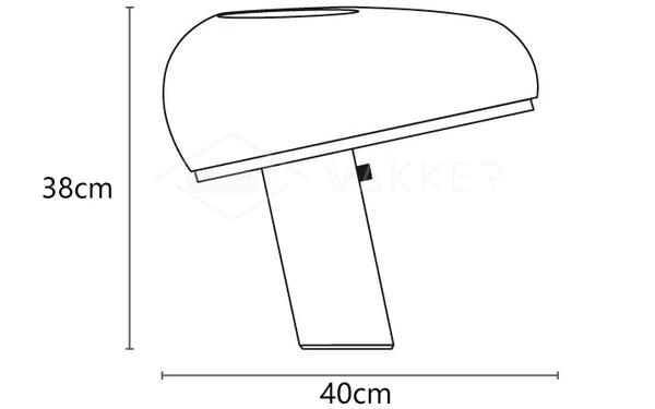 Nucleus Marble Table Lamp — size reference