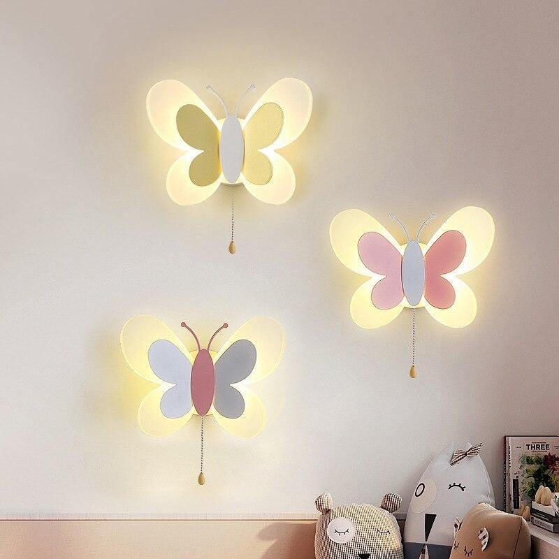 Mariposa Butterfly-Shaped Wall Sconce For Kids' Bedrooms