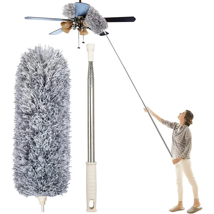 Extendable Telescopic Duster Reaches Up To 2.8 Meters For High Ceilings And Corners