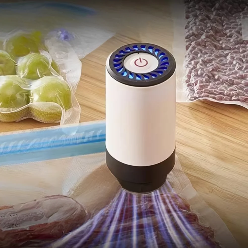 Portable Handheld Vacuum Sealer for Food Storage with Rechargeable Battery and Nozzle Attachments
