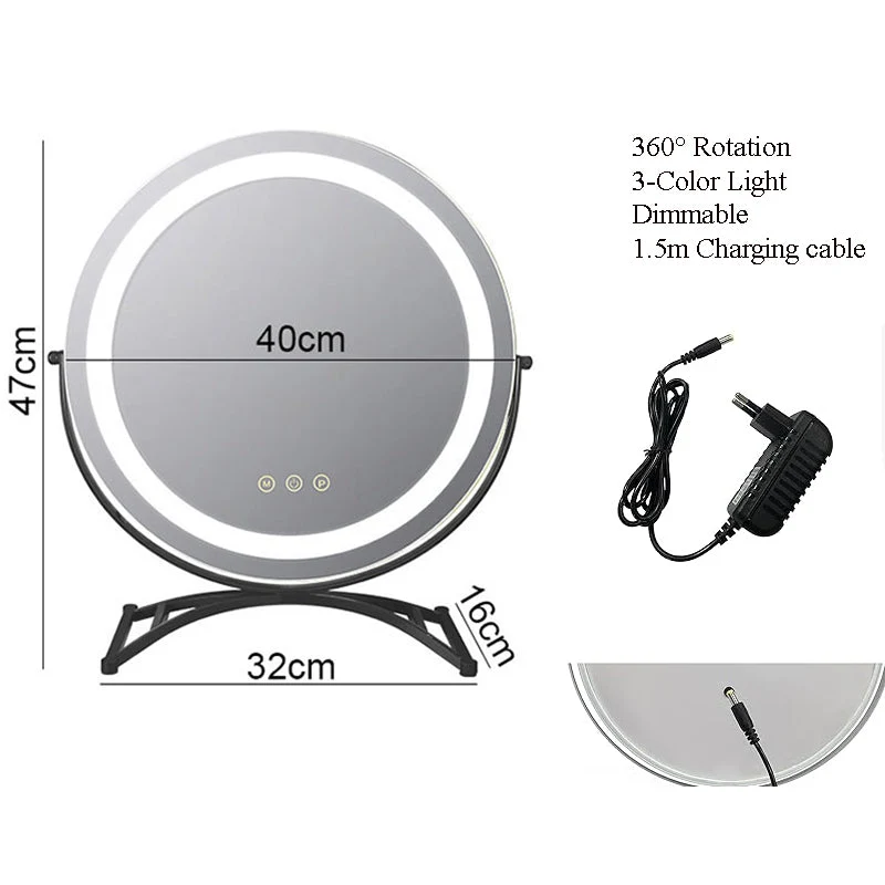 LED Lighted Vanity Makeup Mirror with Smart Touch Control