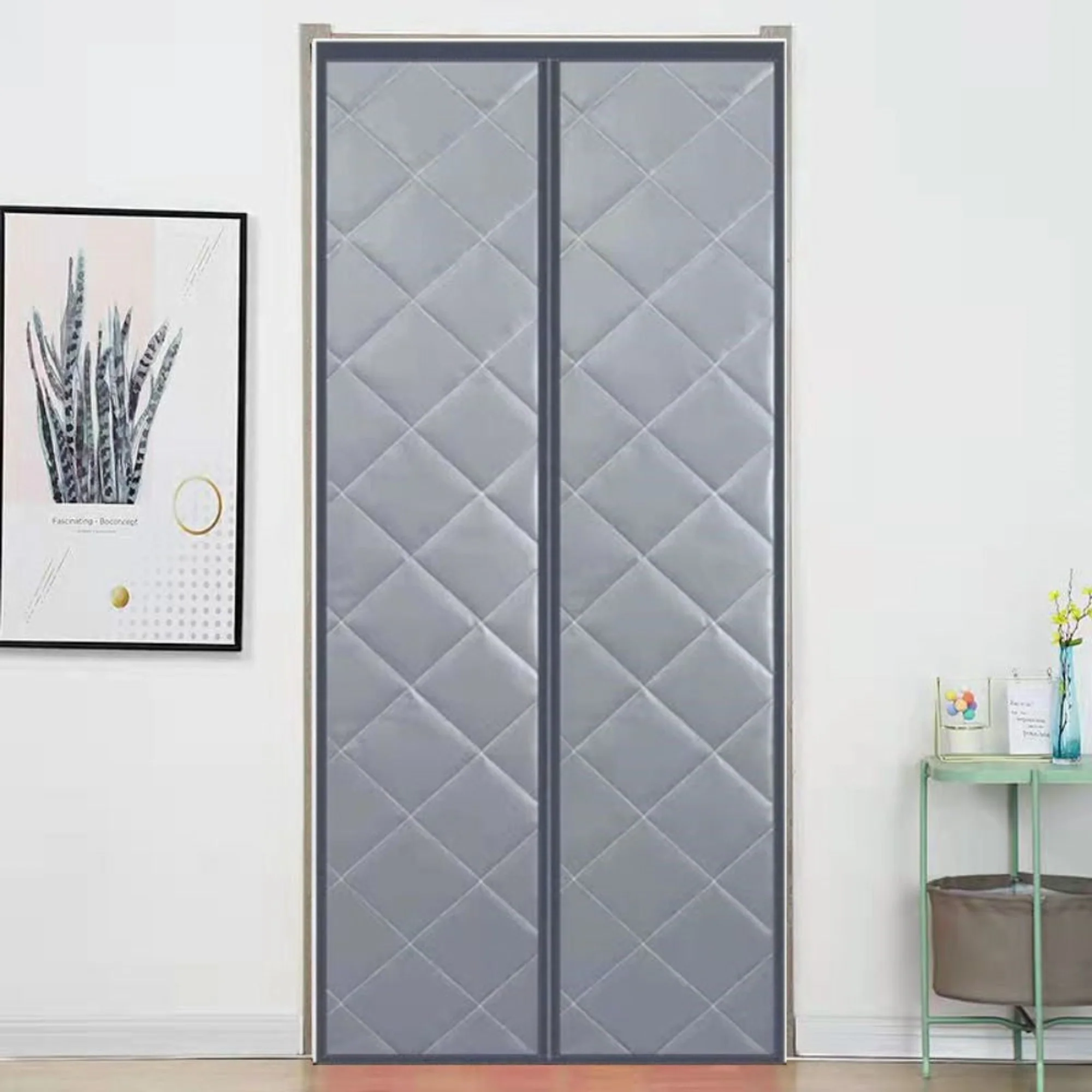 Door Curtain Thermal Insulated Magnetic Draft Blocker Waterproof