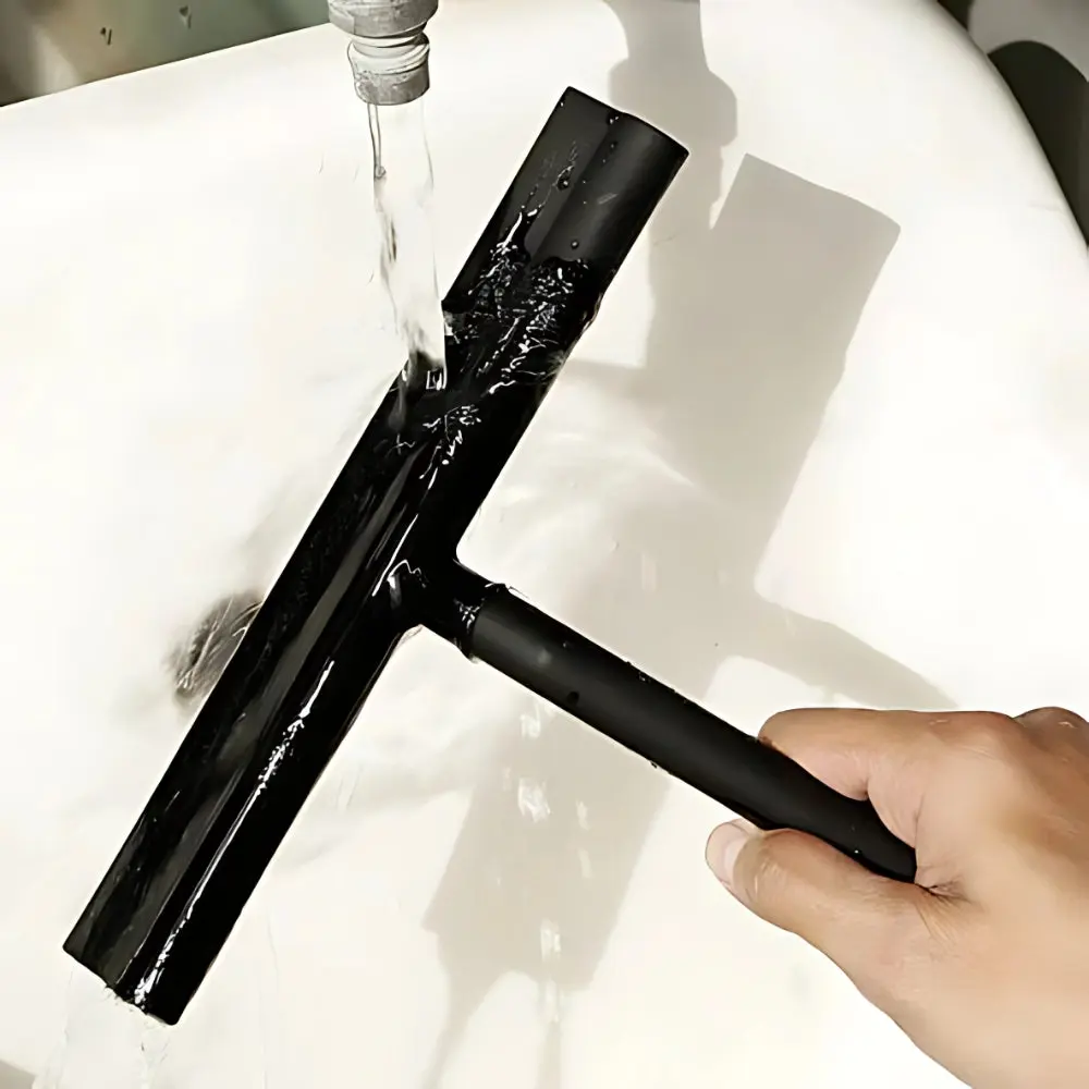 Contemporary Shower Squeegee with Silicone Blade