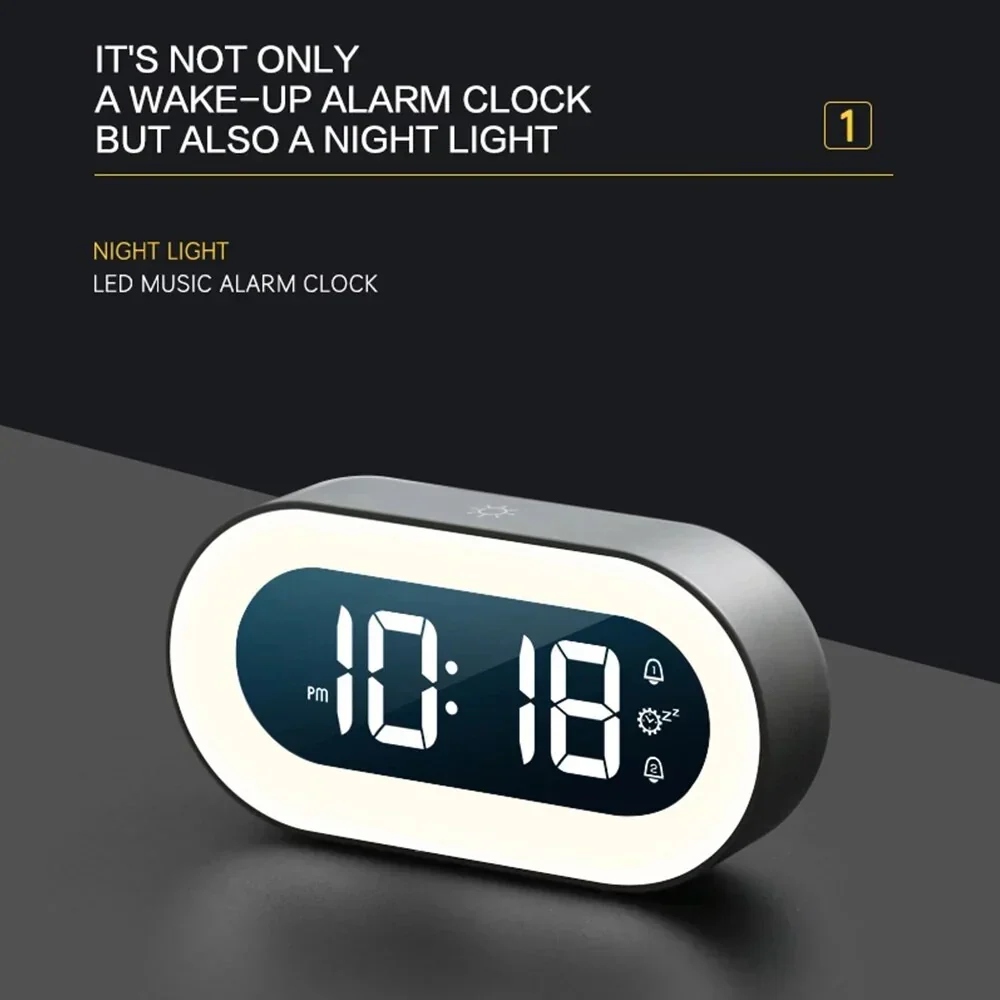 Digital Sunrise Alarm Clock Dimmable Night Light and Natural Wake Sounds