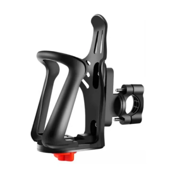 Bike Bottle Holder With Adjustable Arm Anti-Slip Rubber Pads And Versatile Bar Mount