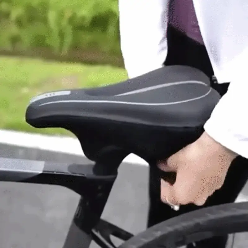 Extra Thick Anti Butt Pain Gel Bike Seat Cover fitted to a bike