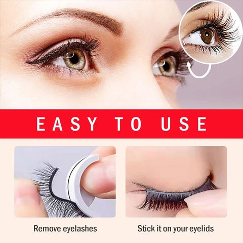 Reusable self-adhesive eyelashes close-up