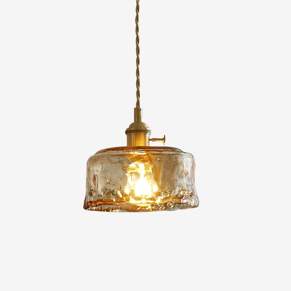 Amberlyn Vintage Amber Glass Pendant Light |