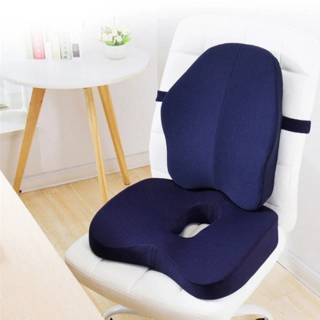WH-f5ea200f11cad5a9abf836f14fb3b7b12743dc9d368662283e8e2558d6789df6 Orthopaedic Memory Foam Seat Cushion Support Set - Image 1