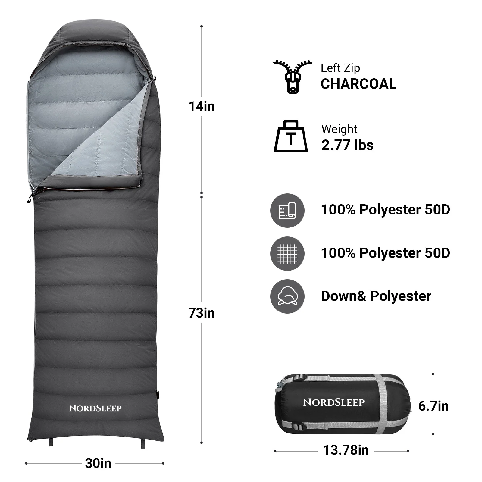NordSleep Duck Down Sleeping Bag