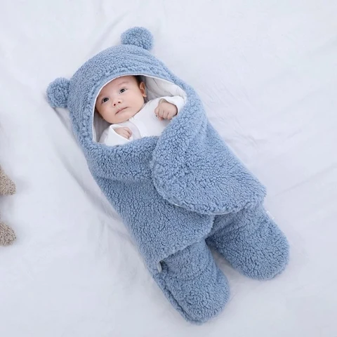 Baby sleeping calmly in the blanket