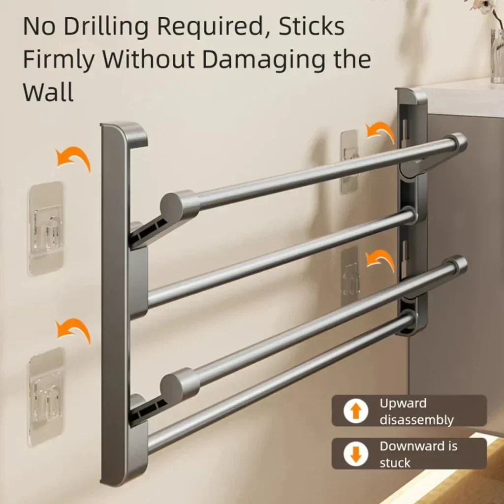 WALL ORGANIZER – Wall-mounted shoe rack with drainage for space-saving storage |