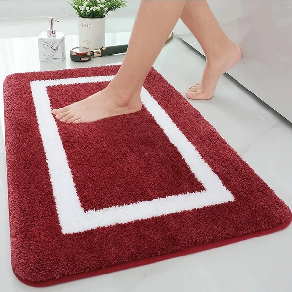 Kitinjoy bath mat in soft microfiber, non-slip, suitable for bathroom and living room, image 12